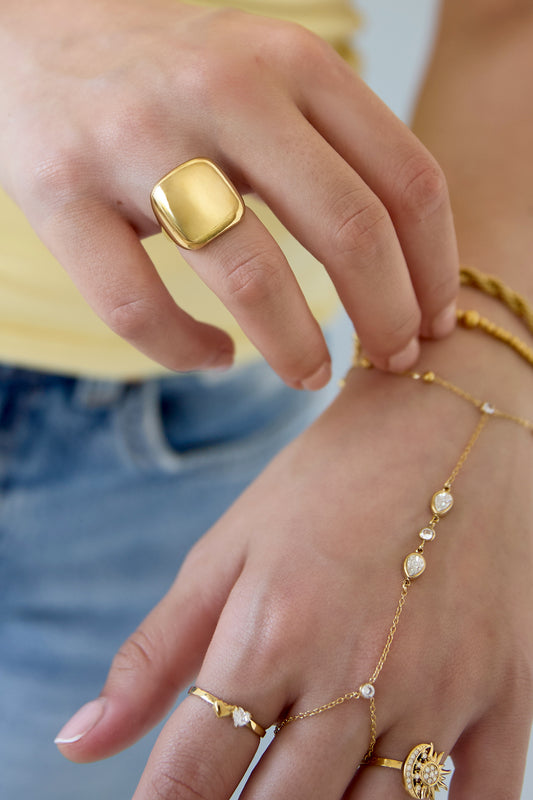 Statement ring vierkant