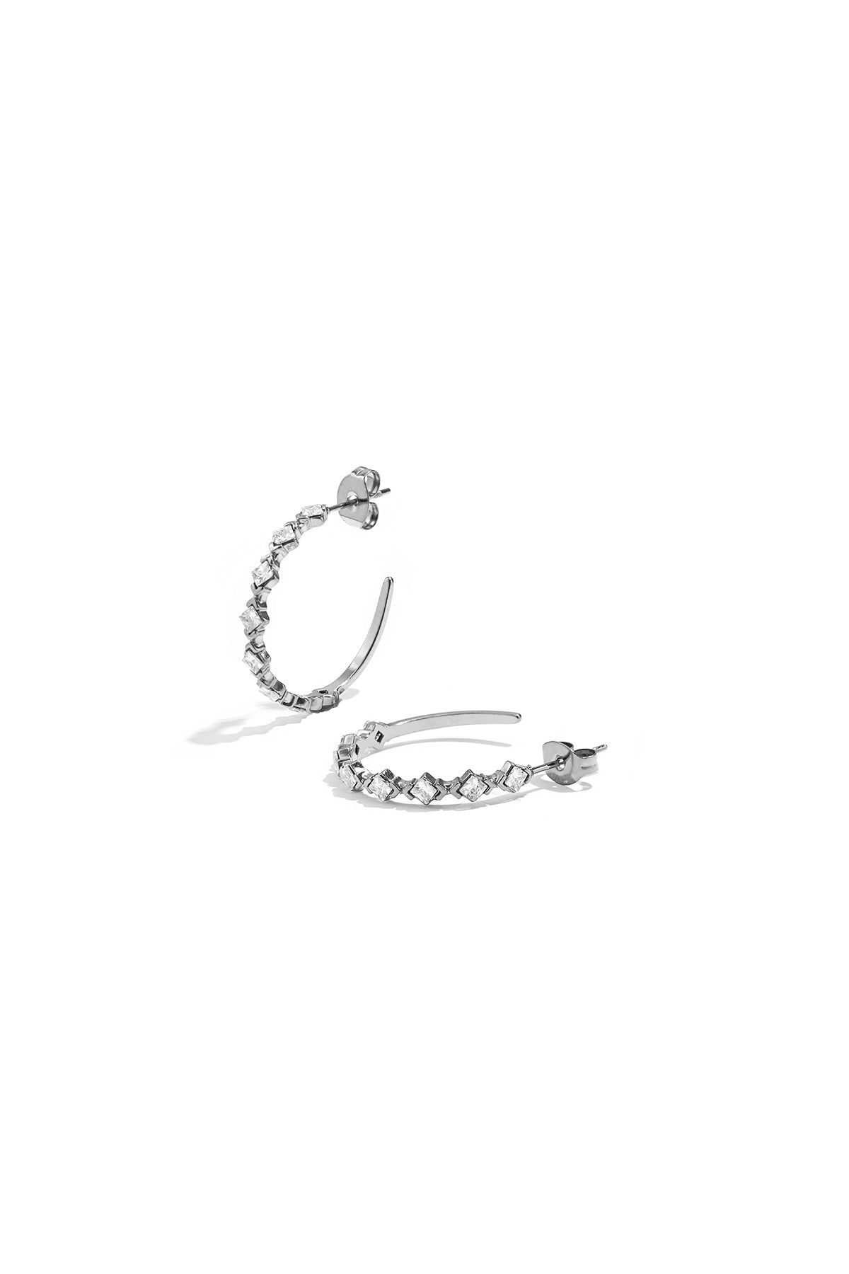Oorringen met strass steentjes