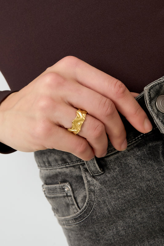 Stainless Steel Minimalist Rings irregular shape Casual Daily Simple Series Women's jewelry