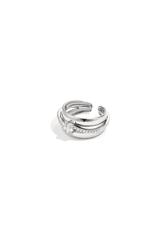 Layered ring with stones