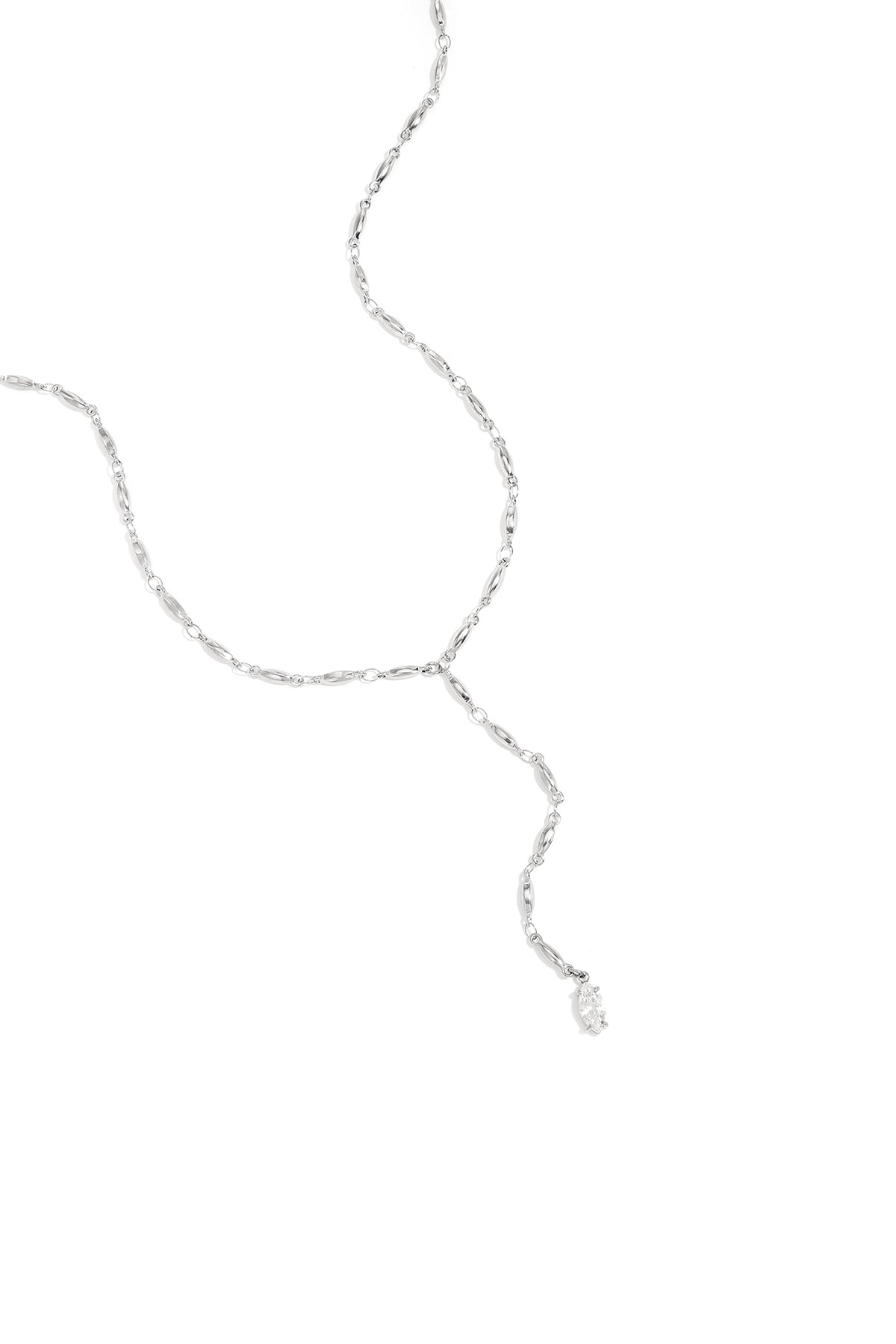 Y-ketting met strass steentje