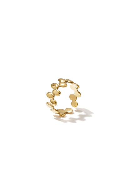 Geometrische ring met platte bolletjes