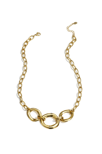 Necklace with round statement pieces