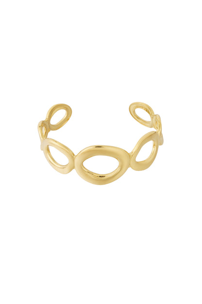 Statement armband met open cirkels