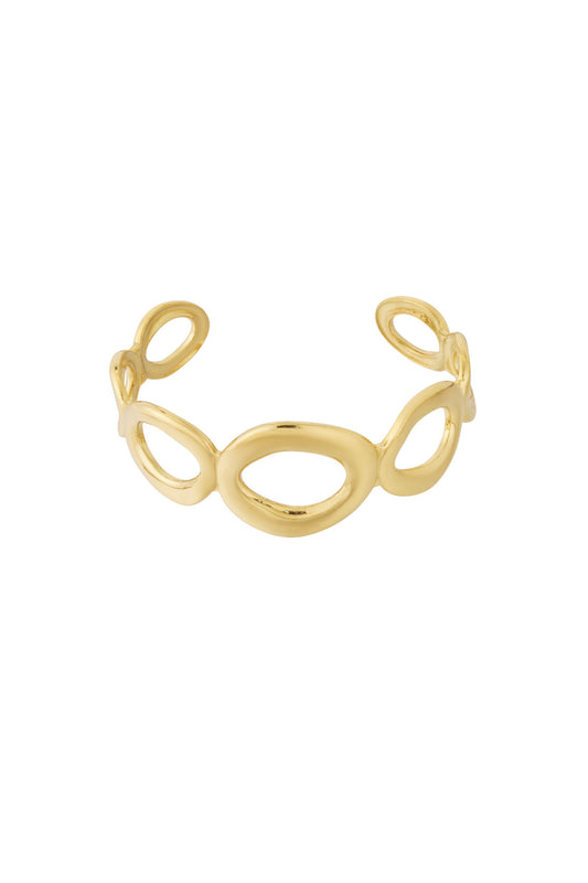 Statement armband met open cirkels
