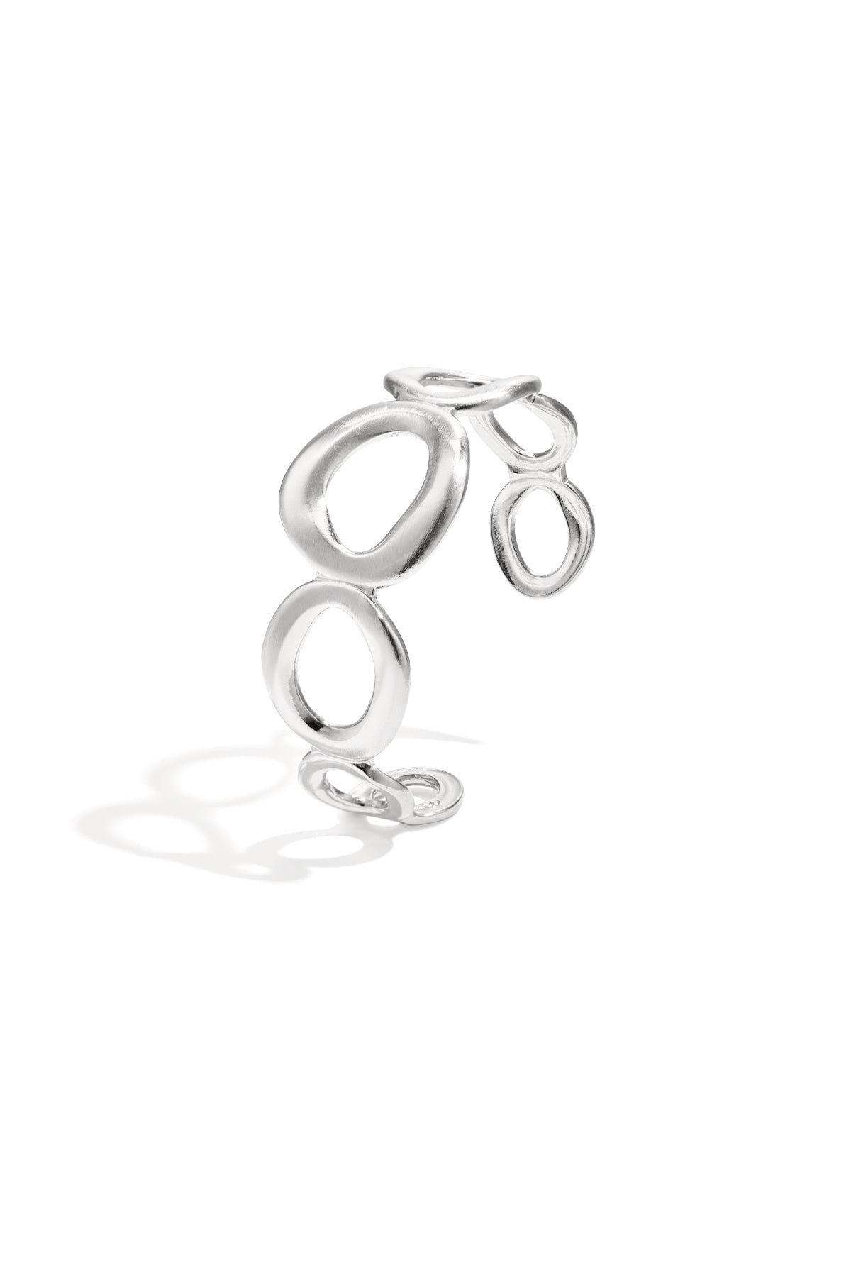 Statement armband met open cirkels