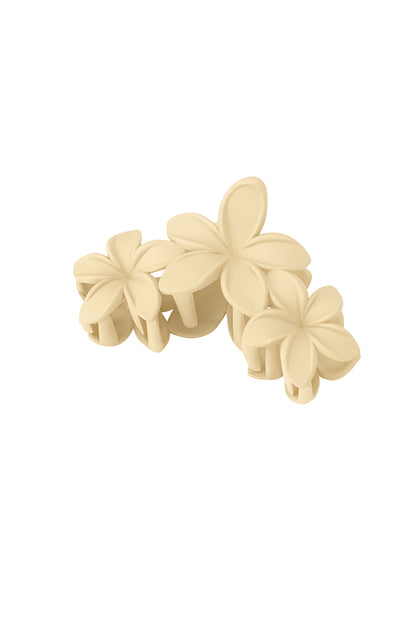 hair clip with large flowers - cotton candy pink