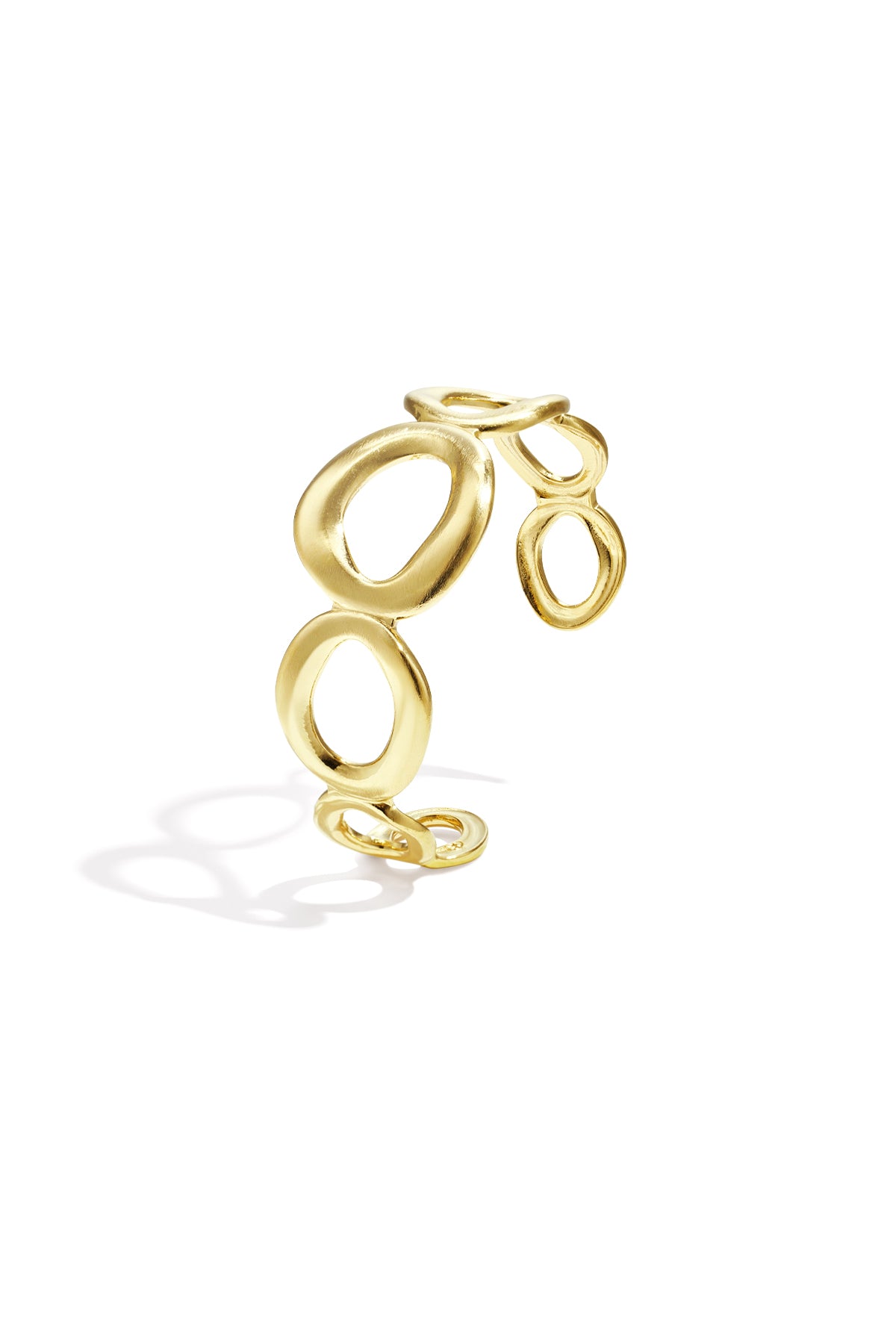 Statement armband met open cirkels