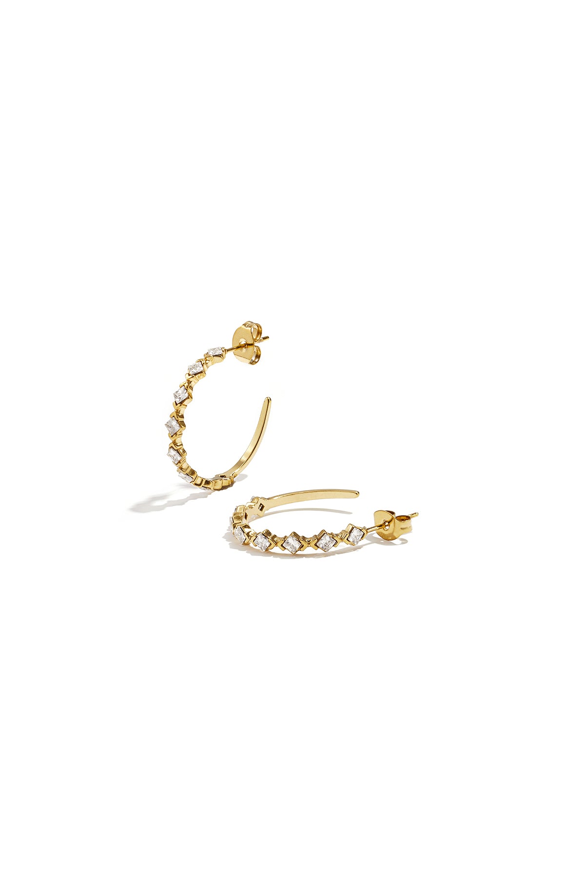 Oorringen met strass steentjes