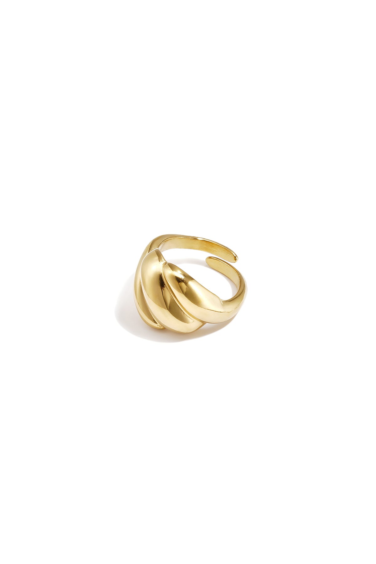 Brede ring met organische twist