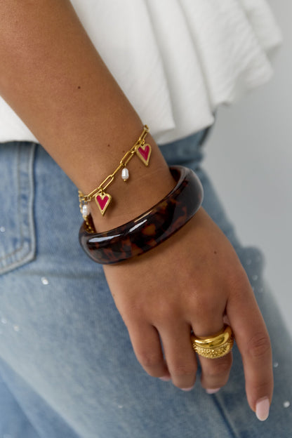 Bangle met luipaard print