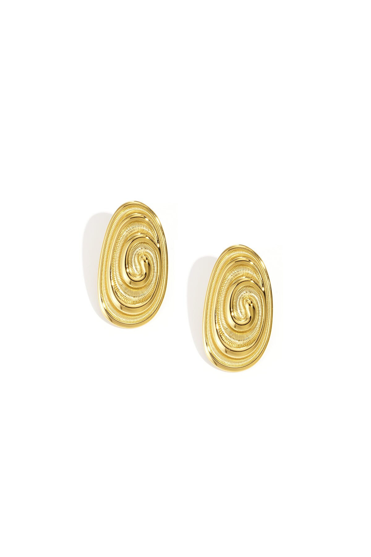 Ovale oorbellen swirl