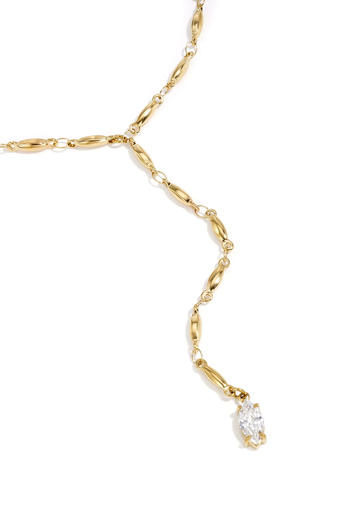 Y-ketting met strass steentje