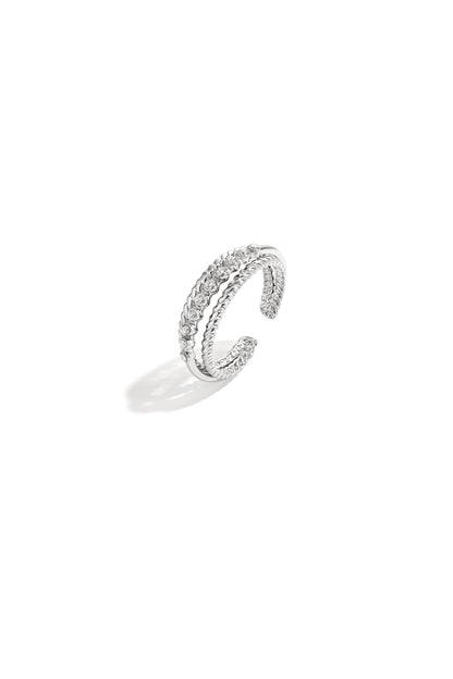 Double ring with small stones