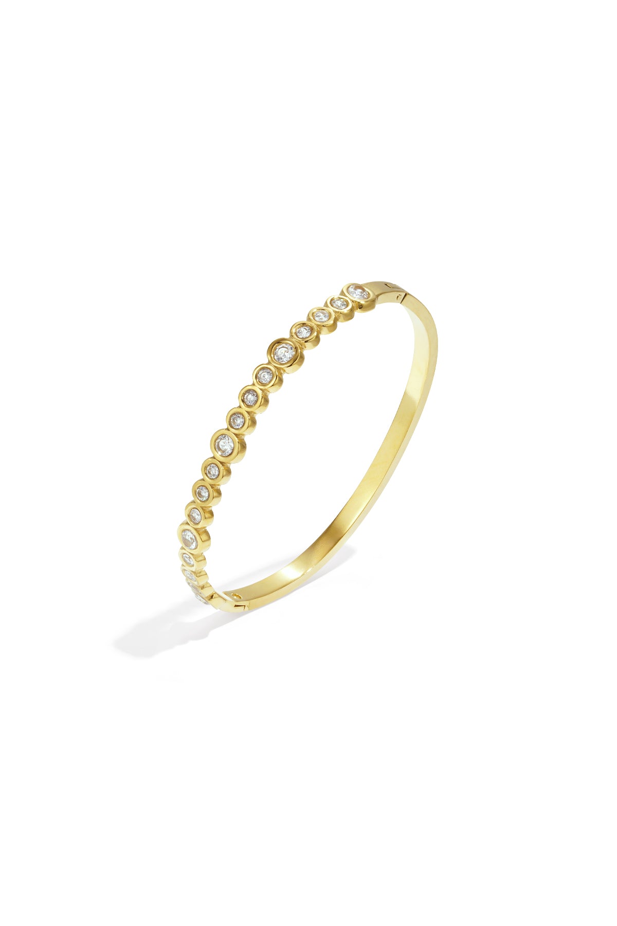 Bangle armband met ronde steentjes