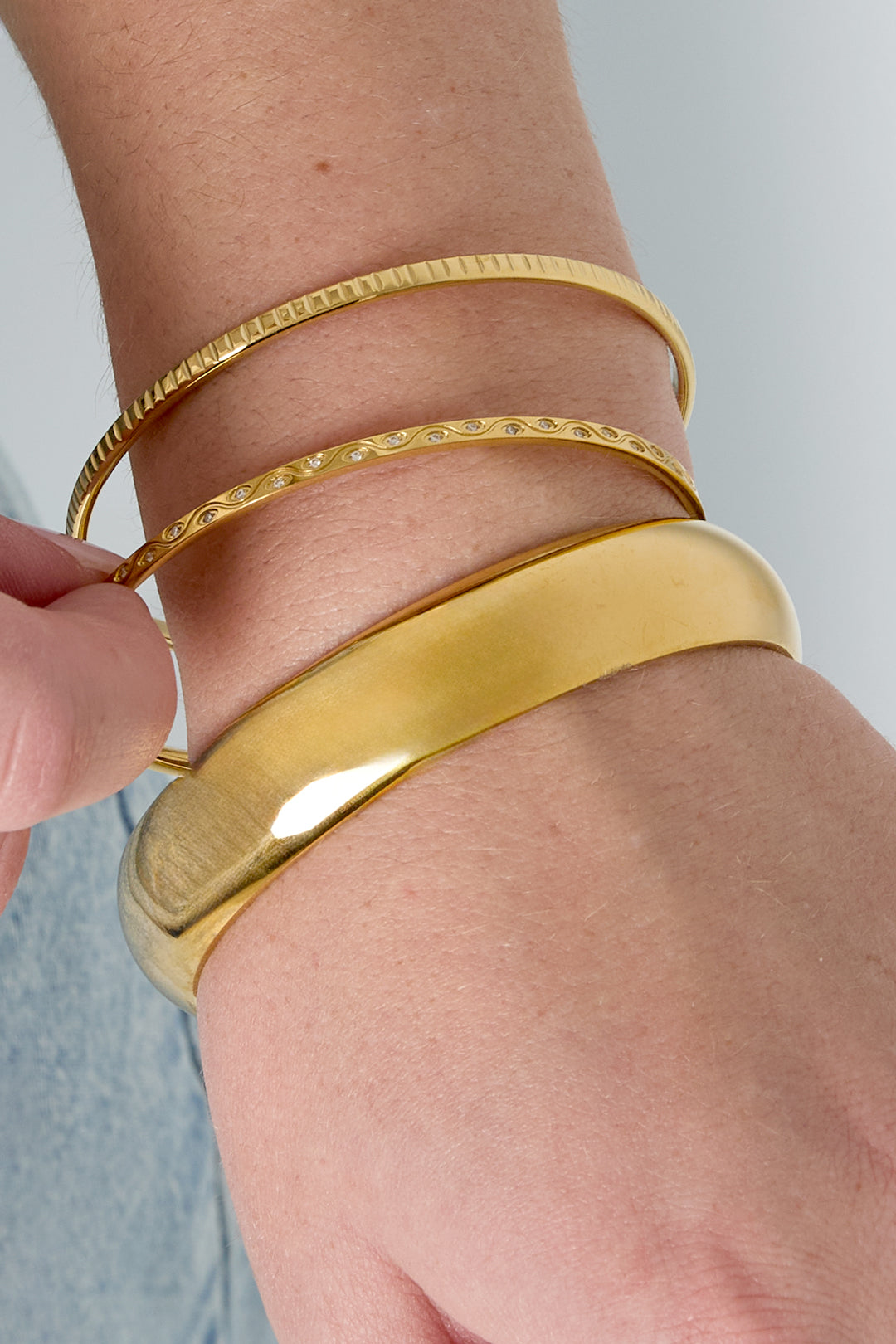 Stainless Steel Bangles Geometric Casual Daily Simple Series Women's jewelry