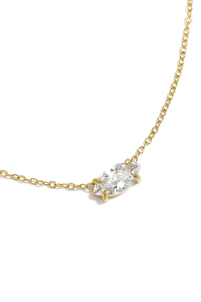 Schakelketting met oogvormige strass bedel