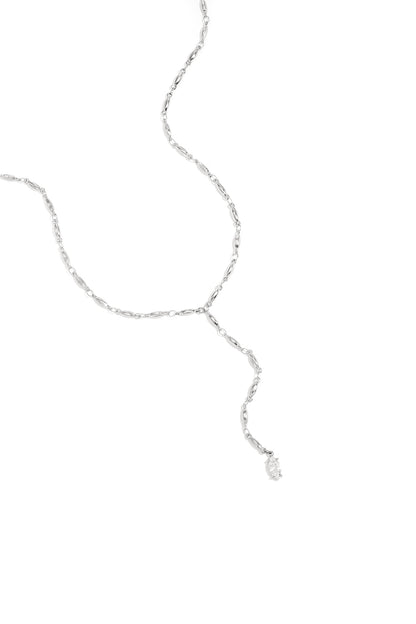 Y-ketting met strass steentje
