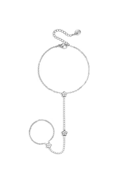 Hand chain met bloemen